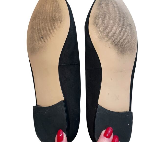 TALBOTS Suede Shoes – Black Flats, Preppy Office Style, Sz 8.5 - Picture 4 of 6